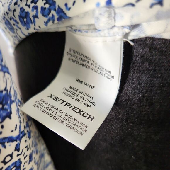 Hang Ten Womens Long Sleeve Rash Guard UPF 50+ XS Zipper Pocket Swim Shirt Sky - Picture 10 of 12